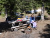 Rest stop at Whitehorse campsite, Jasper National Park.