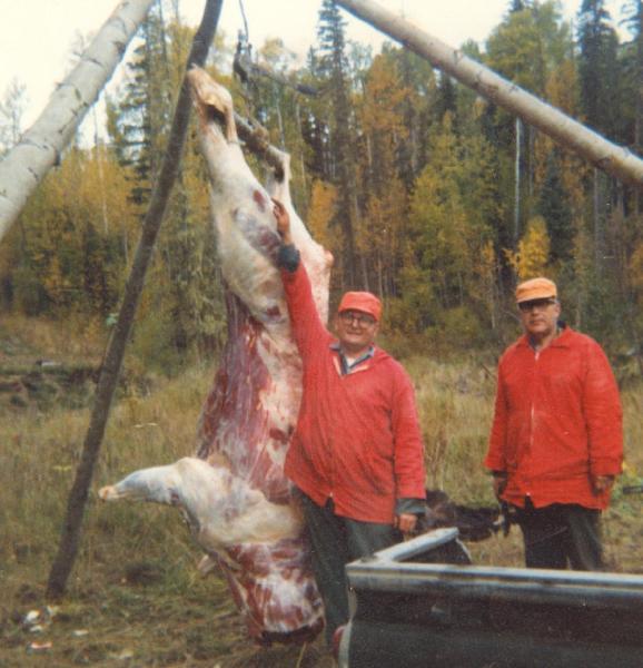 Jim beck and Ted Cook, with Moose on tripod