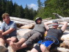 Me - Chillaxin at Walbran in the sun with Dale and Claudio on either side.