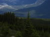 that little blob of buildings is the maligne canyon centre, near the trailhead.