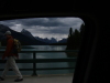 heading out, quick shot of maligne lake from bridge.